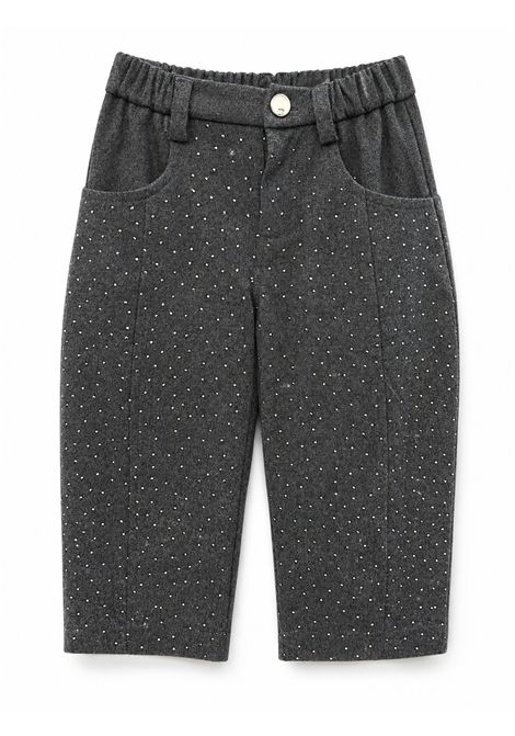 Pantaloni con strass U+E' BY MISS GRANT | UE2337NANTRACITE